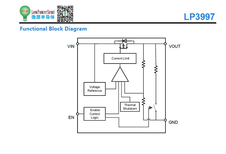 供应LP3997 微源2μA超低静态电流LDO