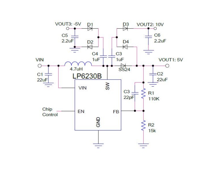 供应LP6230B 微源高效2.4A升压转化器