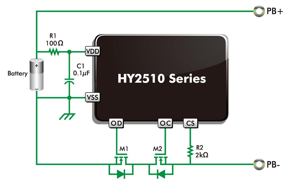 供应HY2510BB-H2B 纮康单节锂电池组保护IC
