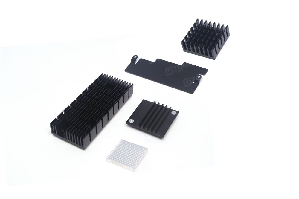 纯铝型材散热片电子芯片主板CPU显存MOS带背胶贴散热器