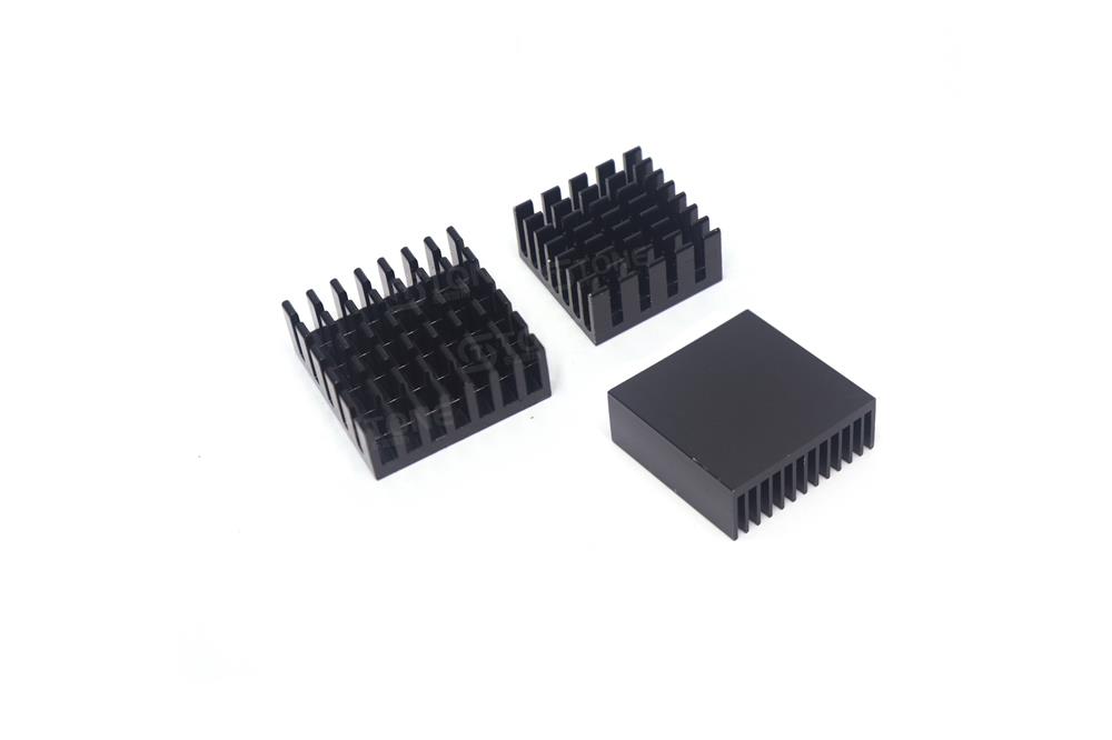 定制铝型材散热片，黑色设计，适用于显卡机顶盒电子芯片CPU高效散热