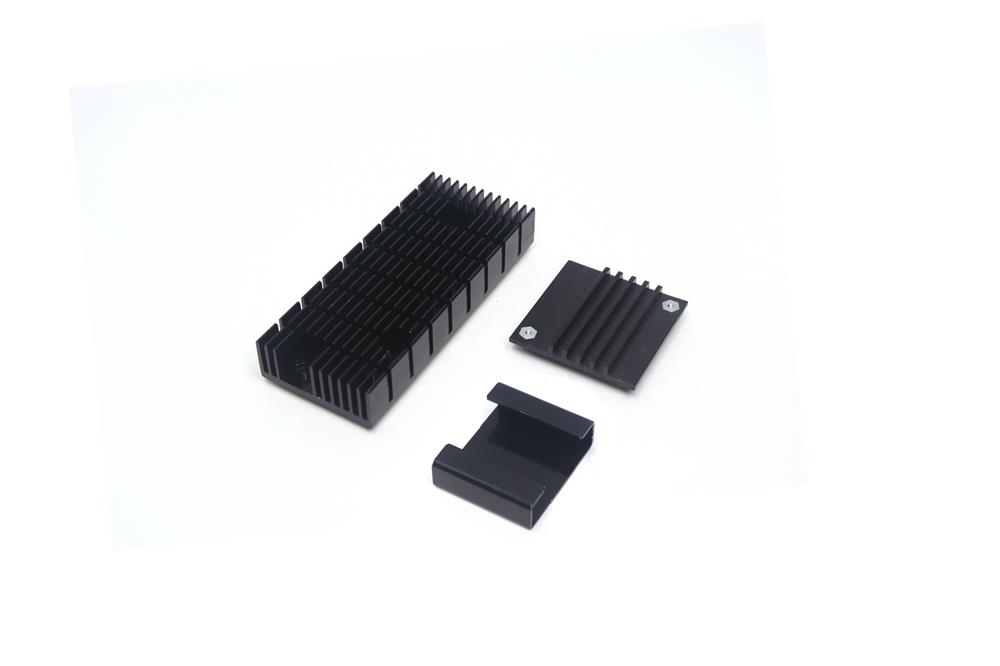 铝型材密齿散热片主板电源CPU功放带导热贴铝块铝板可定制