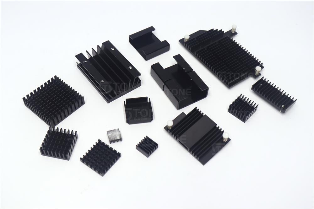 铝型材散热片，芯片、IC、CPU、显存、路由全适配，电子散热器，厂家定制
