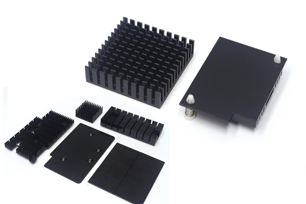 铝型材散热片电子芯片PCB板小铝块铝片带导热贴可定制