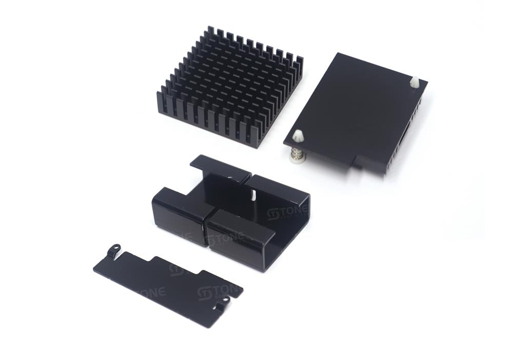 铝型材散热片 芯片CPU板电源模块带导热贴小铝块 可定制