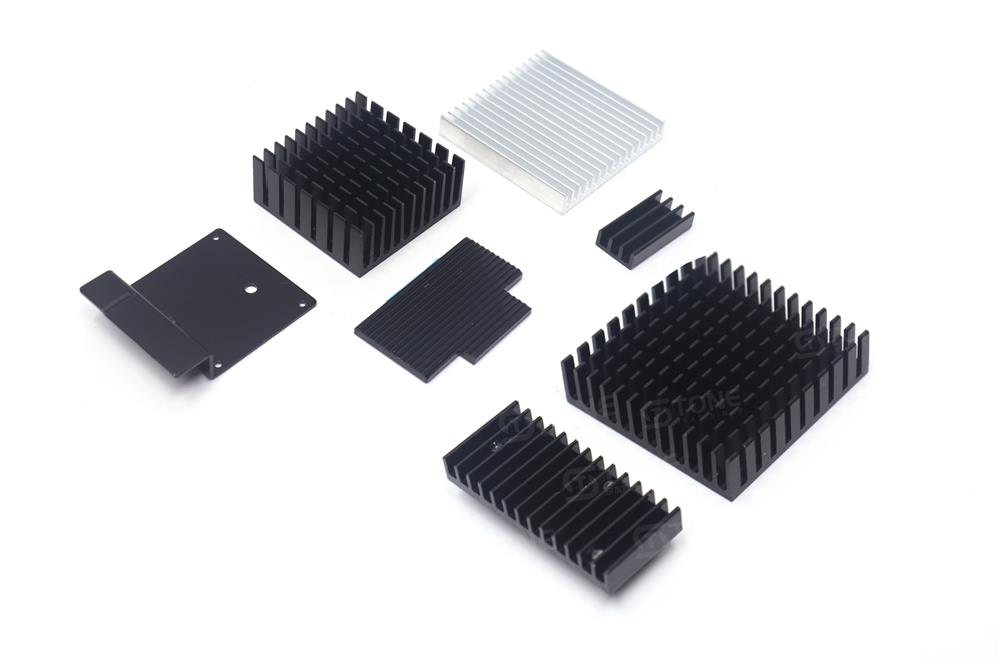 铝型材散热片芯片树莓派电源小铝块带导热贴 可定制