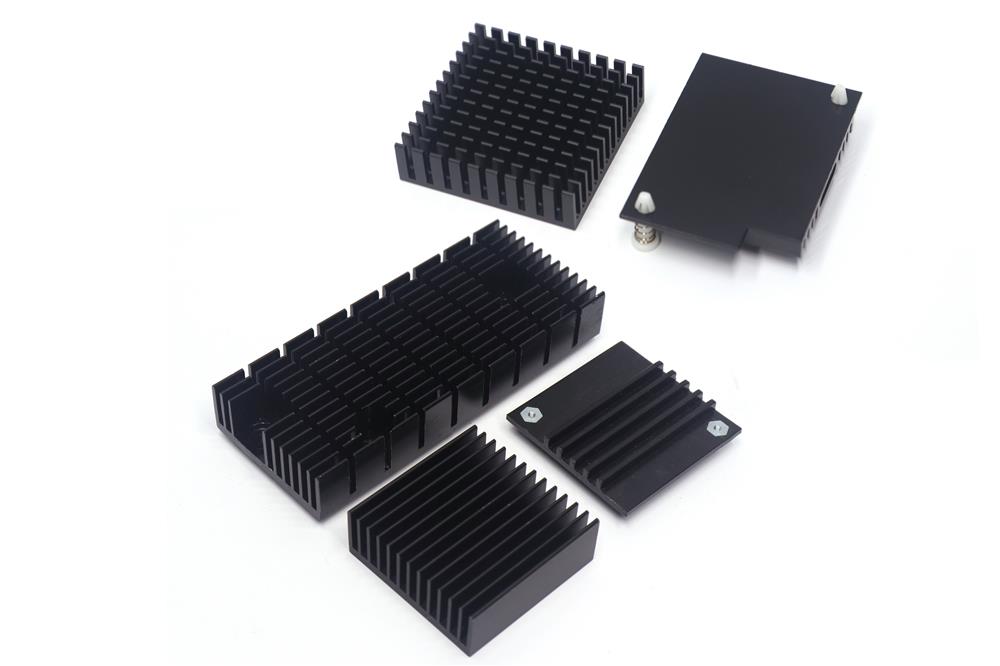 铝型材散热片电源模块芯片功率板带导热贴铝块 可定制