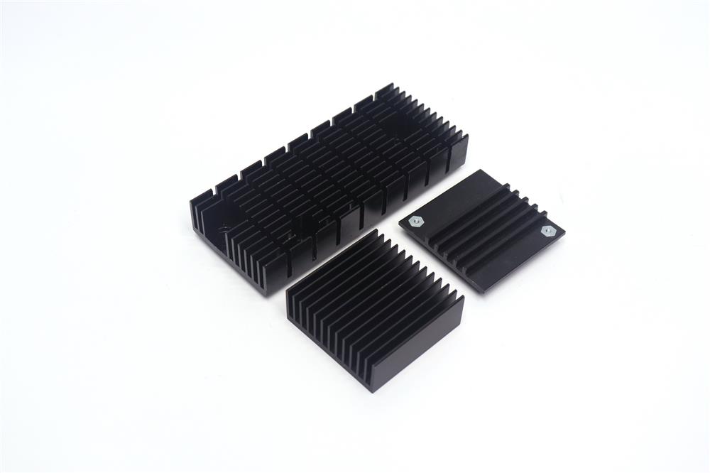 优质散热片电子芯片主板散热器电子元件降温铝块黑色