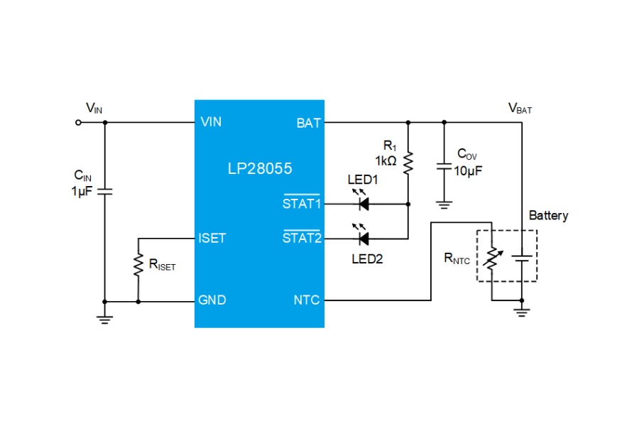 供应LP28055 微源单节锂电池充电器IC