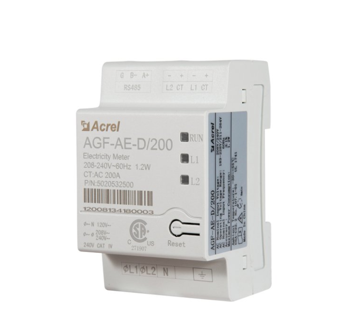 供应安科瑞储能电表AGF-AE-D导轨式电能表RS485通讯防逆流ULren证