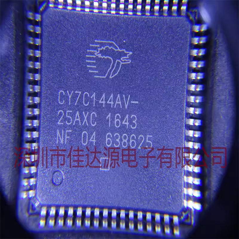 全新原装CY7C144AV-25AXC QFP-64 静态随机存取存储器 3.3V
