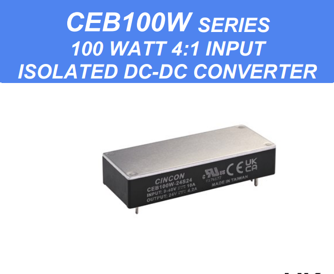 Ӧ1/8שDC-DCԴģCEB100WϵCEB100W-24S24 CEB100W-24S05 CEB100W-24S12 
