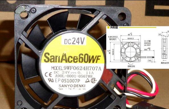 原装三洋风扇SAN ACE 60WF 9WF0624H707A