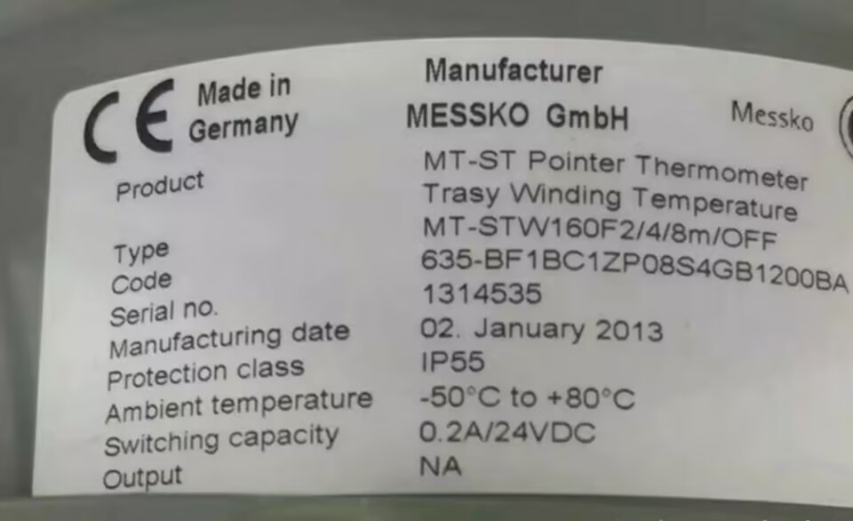 MESSKO MT-ST指针式温度计MTI-STW160F2   MSAFE气体继电器