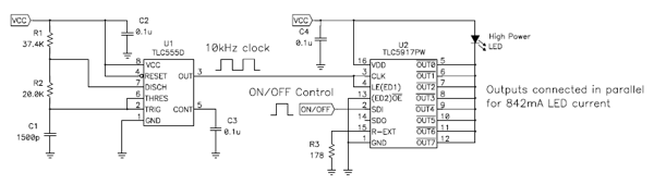 LED驱动的555定时器应用方案