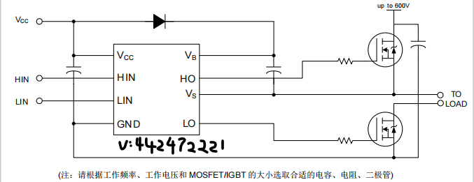 高耐压600V半桥栅极驱动器WD0412引脚参数与电路应用