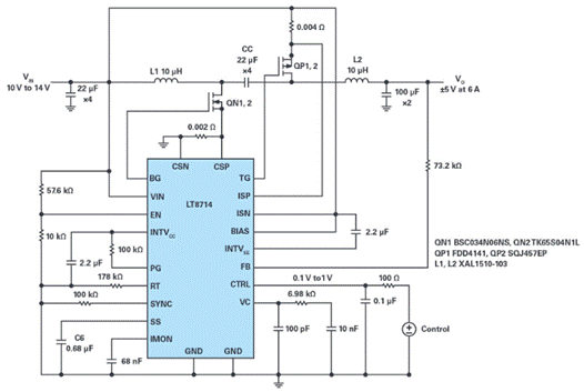 双象限电压电源电路设计和测试